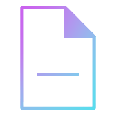 File Minus, Animated Icon, Gradient