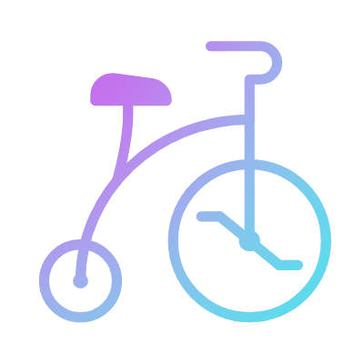 Tricycle Retro, Animated Icon, Gradient