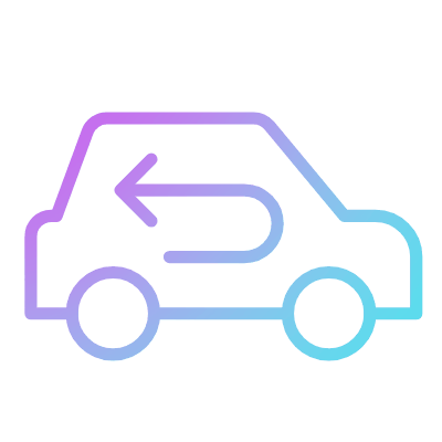 Car Air Recirculation, Animated Icon, Gradient