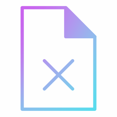 File Cross, Animated Icon, Gradient