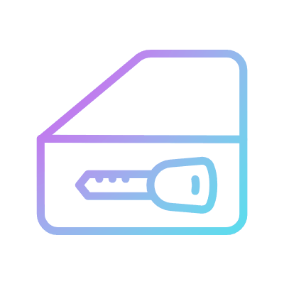 Door Lock, Animated Icon, Gradient