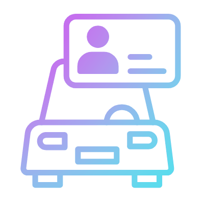 Driver License, Animated Icon, Gradient