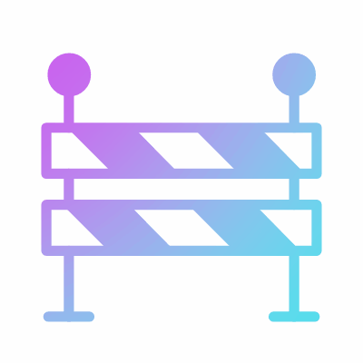 Road Barrier, Animated Icon, Gradient