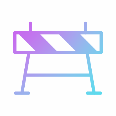 Road Barrier, Animated Icon, Gradient