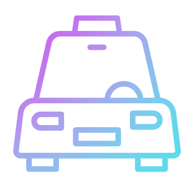 Taxi, Animated Icon, Gradient