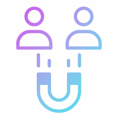 Avatars Magnet, Animated Icon, Gradient
