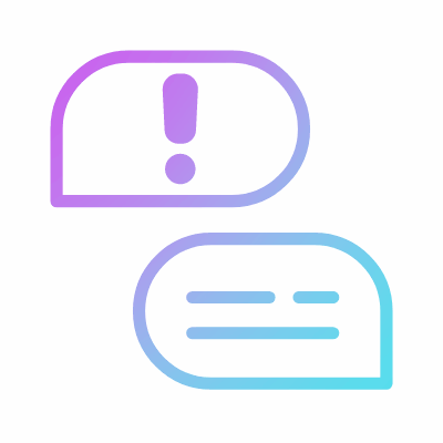 Chats Exclamation, Animated Icon, Gradient