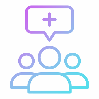 Avatars Message Plus, Animated Icon, Gradient