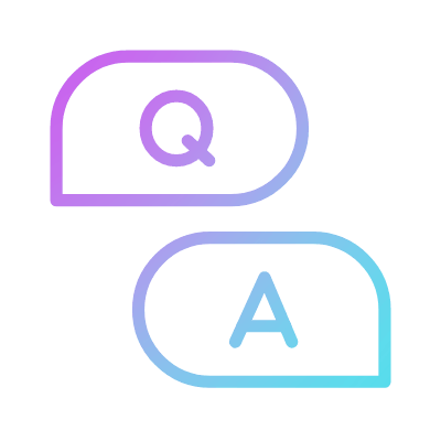 Chats FAQ, Animated Icon, Gradient