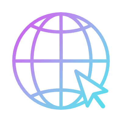 Globe Internet, Animated Icon, Gradient