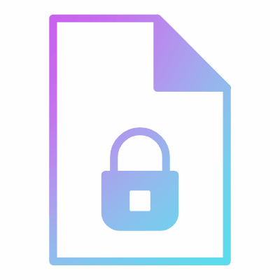 File Lock, Animated Icon, Gradient