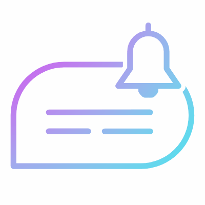 Chat Bell, Animated Icon, Gradient