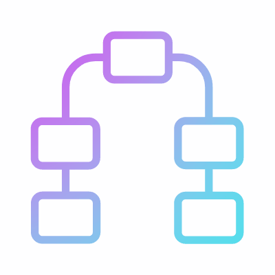 Diagram Flow, Animated Icon, Gradient