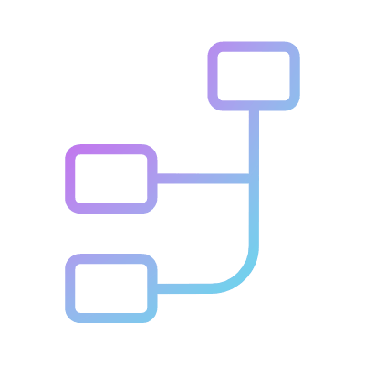 Organization Chart, Animated Icon, Gradient