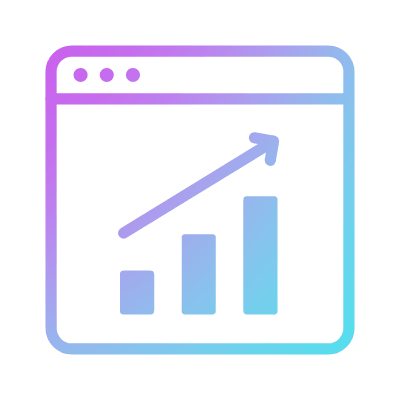 Browser Bar Chart, Animated Icon, Gradient
