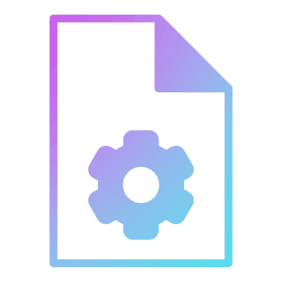 File Settings, Animated Icon, Gradient