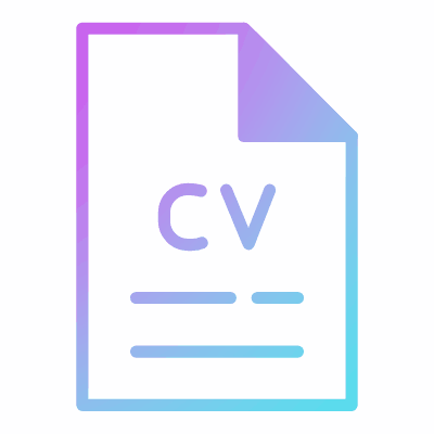 Resume, Animated Icon, Gradient