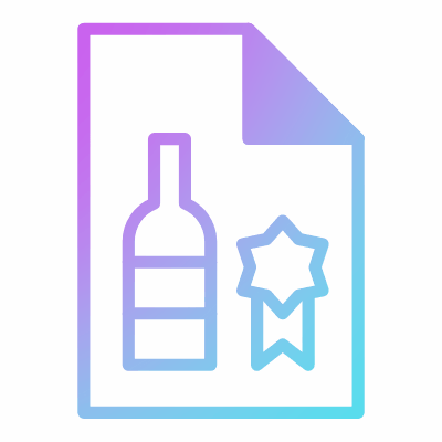 File Liquor License, Animated Icon, Gradient
