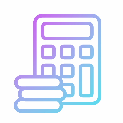 Calculator Coins, Animated Icon, Gradient