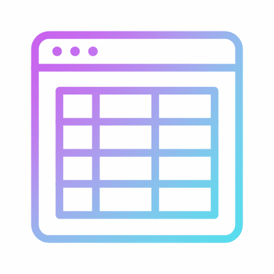 Spreadsheet, Animated Icon, Gradient