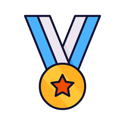Medal Star, Animated Icon, Lineal
