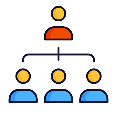 Avatars Hierarchy, Animated Icon, Lineal