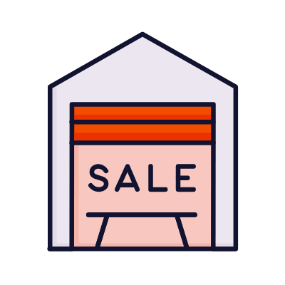 Garage Sale, Animated Icon, Lineal