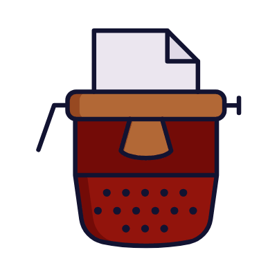 Typewriter, Animated Icon, Lineal