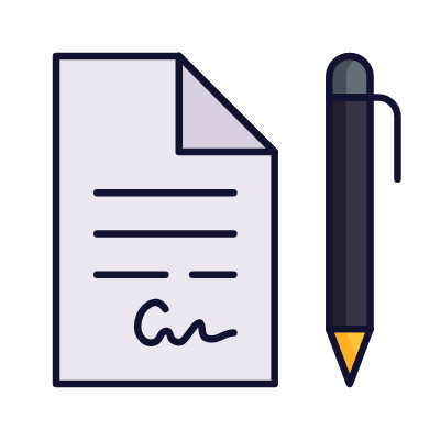 File Signature, Animated Icon, Lineal