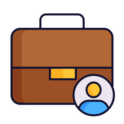 Briefcase Portfolio, Animated Icon, Lineal