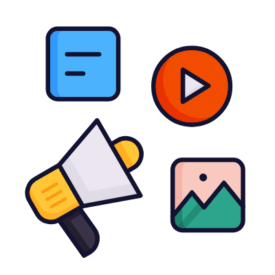 Megaphone Media, Animated Icon, Lineal