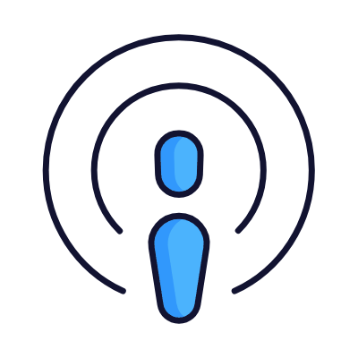 Podcast, Animated Icon, Lineal