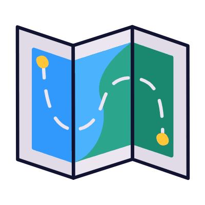 Map Route, Animated Icon, Lineal