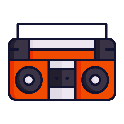 Boombox Alt, Animated Icon, Lineal