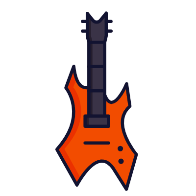 Electric Guitar, Animated Icon, Lineal