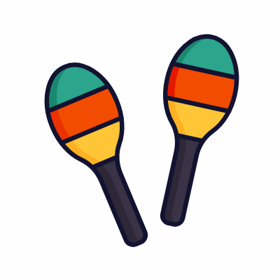 Mexican Music, Animated Icon, Lineal