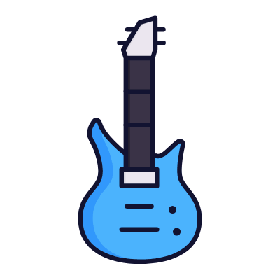 Electric Guitar, Animated Icon, Lineal