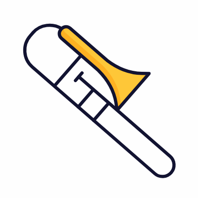 Trombone, Animated Icon, Lineal