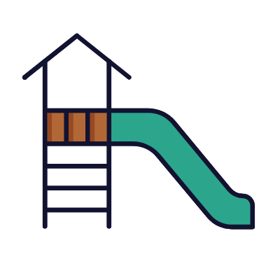 Slide Playground, Animated Icon, Lineal