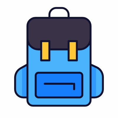 Backpack, Animated Icon, Lineal