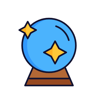Crystal Ball, Animated Icon, Lineal