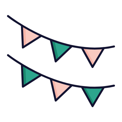 Garlands, Animated Icon, Lineal