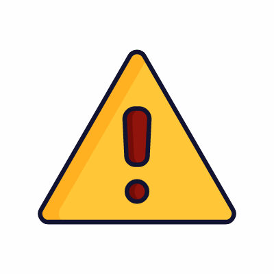 Warning Triangle, Animated Icon, Lineal