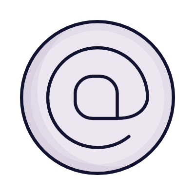 Email Circle, Animated Icon, Lineal