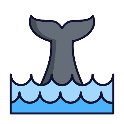Tail Whale, Animated Icon, Lineal