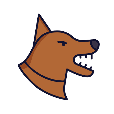 Dog barking, Animated Icon, Lineal