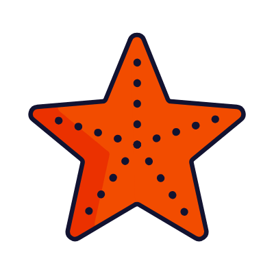 Starfish, Animated Icon, Lineal