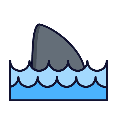 Shark, Animated Icon, Lineal