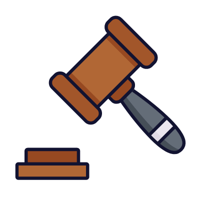 Gavel, Animated Icon, Lineal