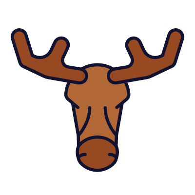 Moose, Animated Icon, Lineal